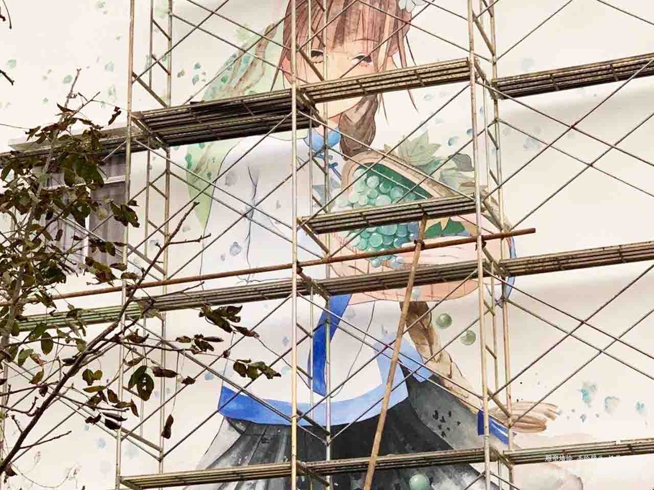 振新美麗鄉村人物壁畫墻繪彩繪涂鴉成都瀾泉文化