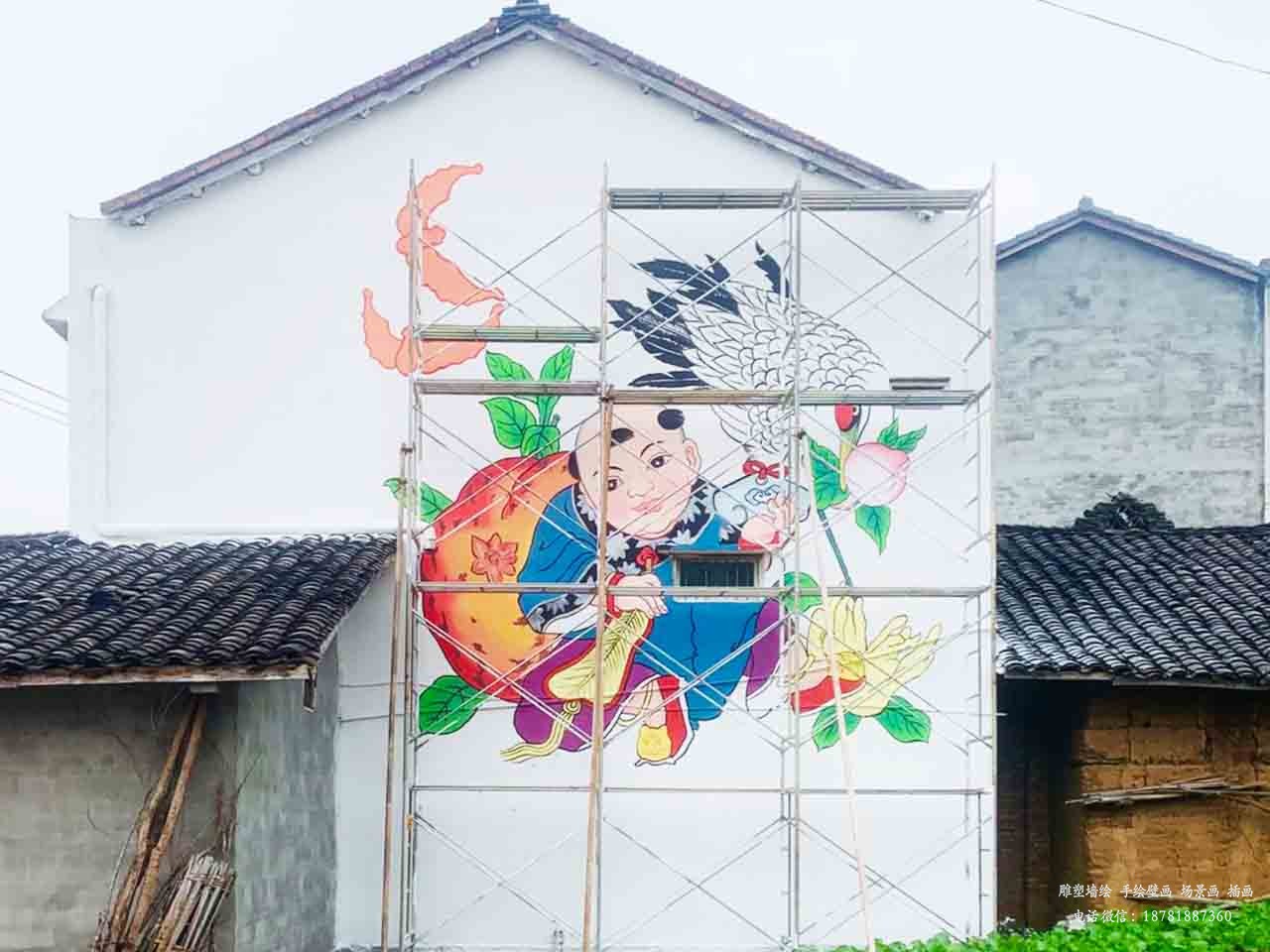 振新美麗鄉村年畫壁畫墻繪彩繪涂鴉成都瀾泉文化