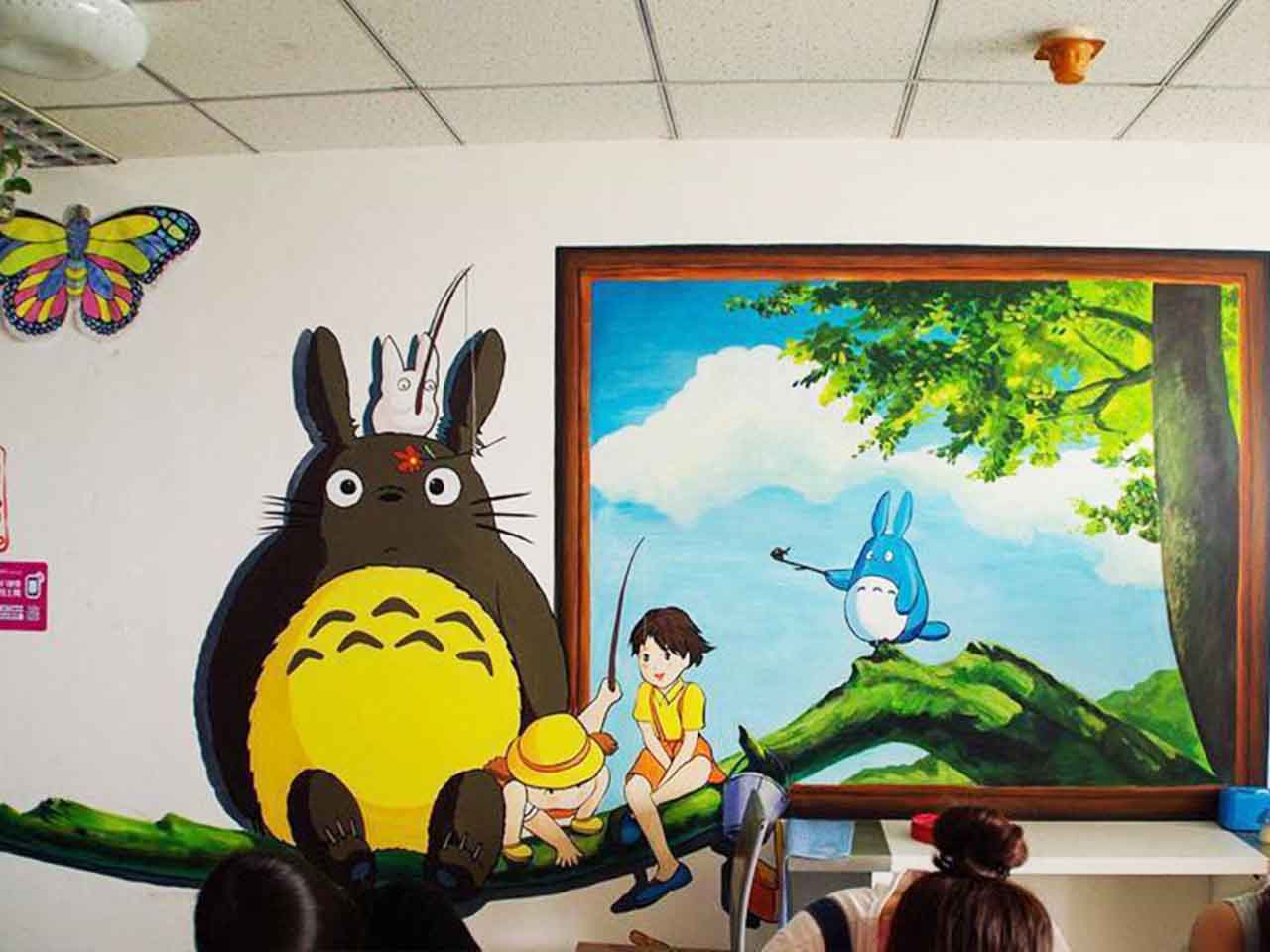幼兒校園動物園游樂場卡通宮崎駿龍貓墻繪壁畫彩繪涂鴉手繪成都瀾泉文化