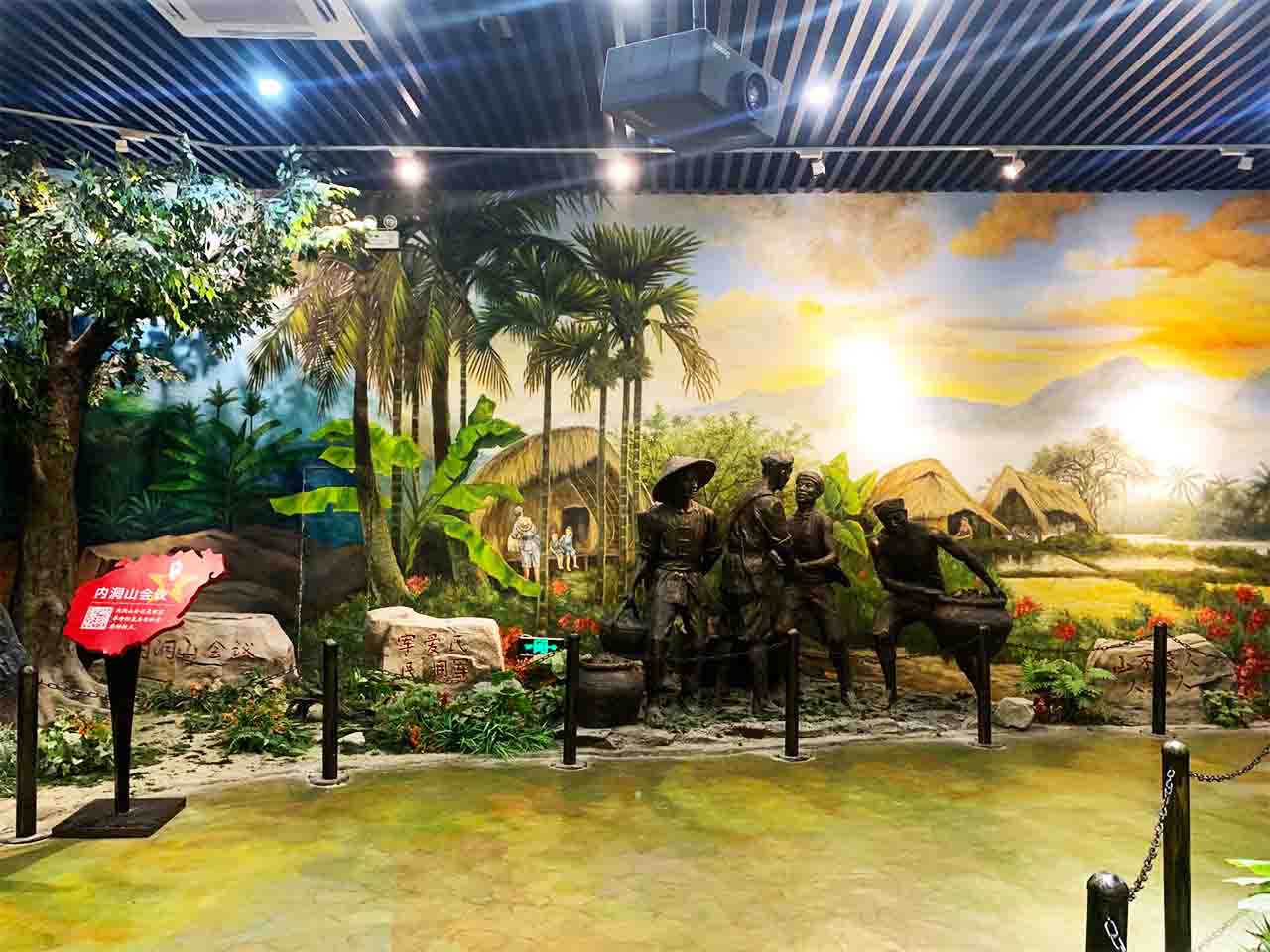 博物館紀念館展廳紅軍場景還原畫墻繪壁畫彩繪涂鴉手繪成都瀾泉文化