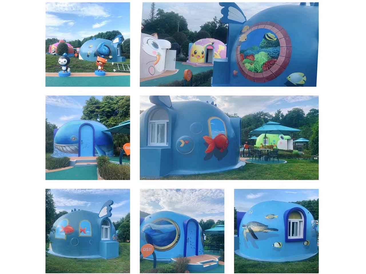 酒店外墻工裝兒童樂園3D動物墻繪壁畫彩繪涂鴉手繪成都瀾泉文化