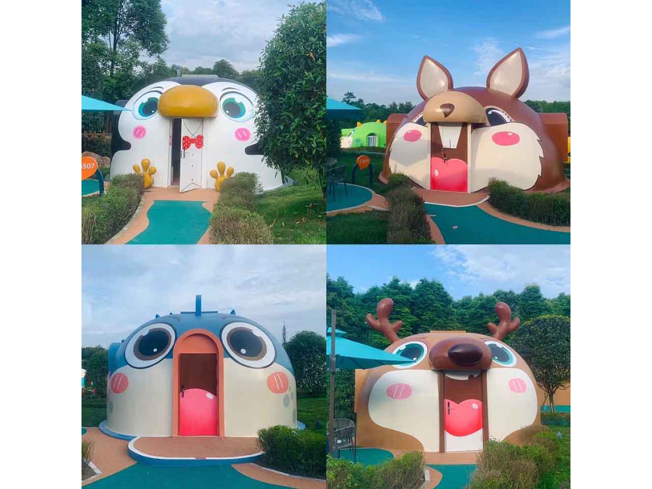 酒店外墻工裝兒童樂園3D動物墻繪壁畫彩繪涂鴉手繪成都瀾泉文化