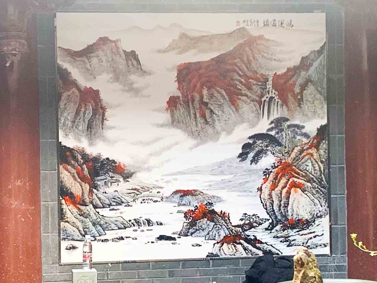 美麗鄉村社區振新鄉村文化墻酒店銀行售樓部別墅國畫墻繪壁畫彩繪涂鴉手繪示意圖